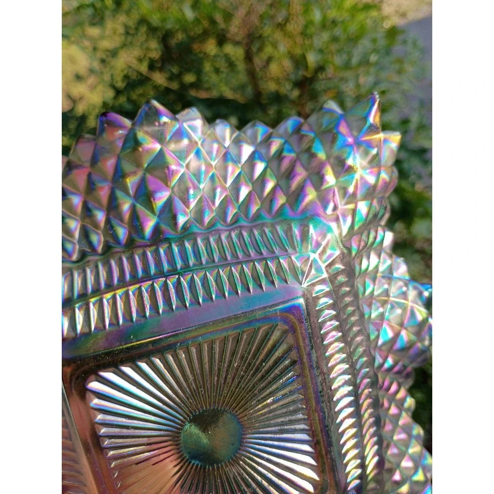 Indiana Glass Diamond Point Square Candy Dish 7